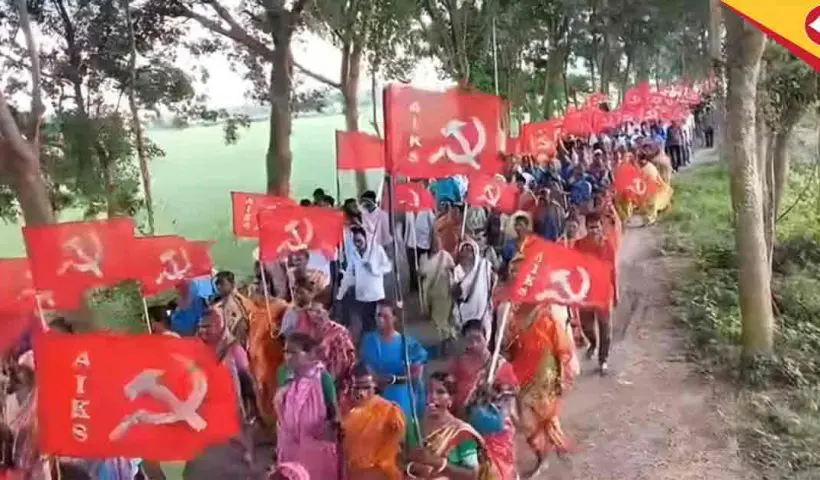 The massive CPIM rally in the rural areas of Purba Bardhaman
