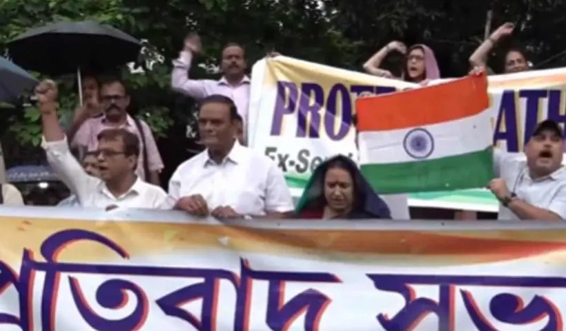 Ex Servicemen Protest