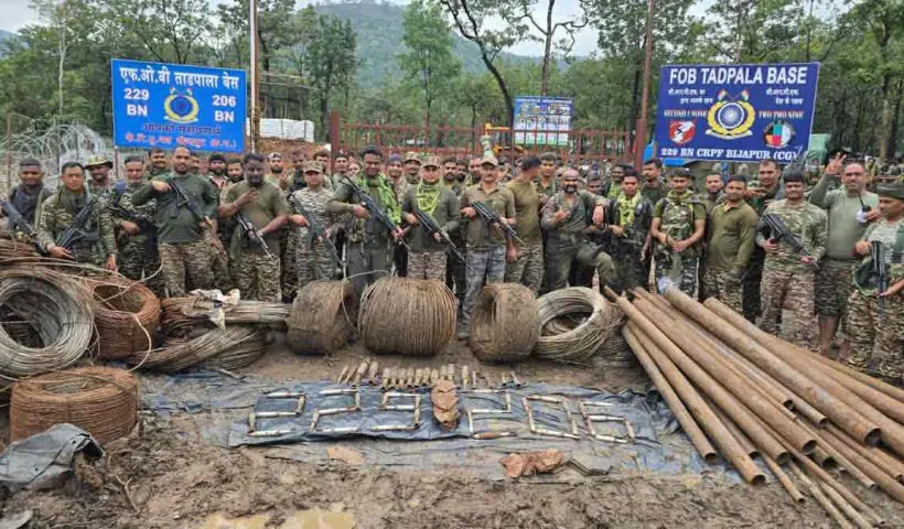 Security forces foil major Naxal plan in Chhattisgarh’s Bijapur. Five IEDs recovered near Karagutta base camp and safely defused.