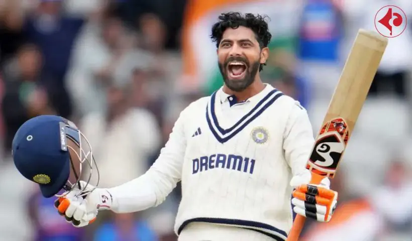 Ravindra Jadeja hits century joins elite club with 300 wickets breaks MS Dhoni Six record