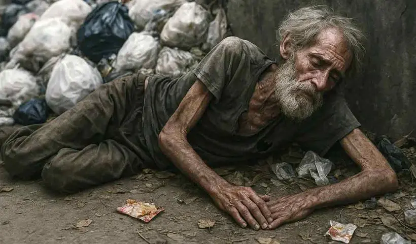 Starvation Tragedy in Bangladesh: Elderly Man Dies Near Garbage Dump, Evoking Bengal Famine Memories