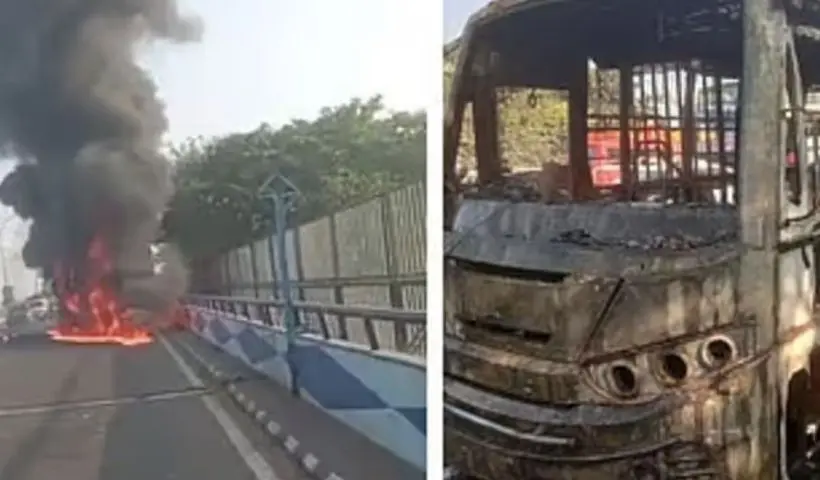 Vidyasagar Setu Bus Fire