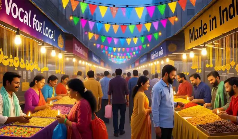 CAIT report reveals record Diwali 2025 sales of ₹6.05 lakh crore, driven by Vocal for Local. 87% buyers chose Indian products, boosting domestic trade by 25%.