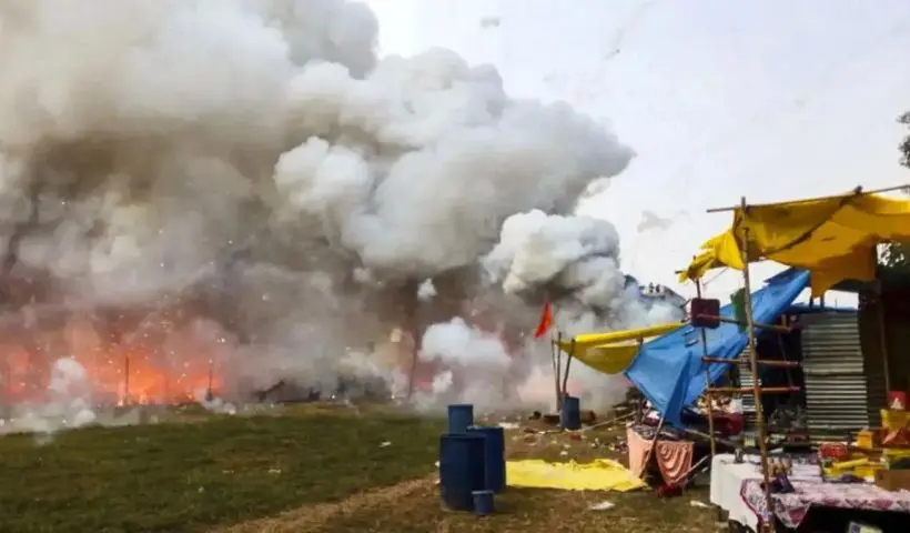 Fatehpur Firecracker Market Fire