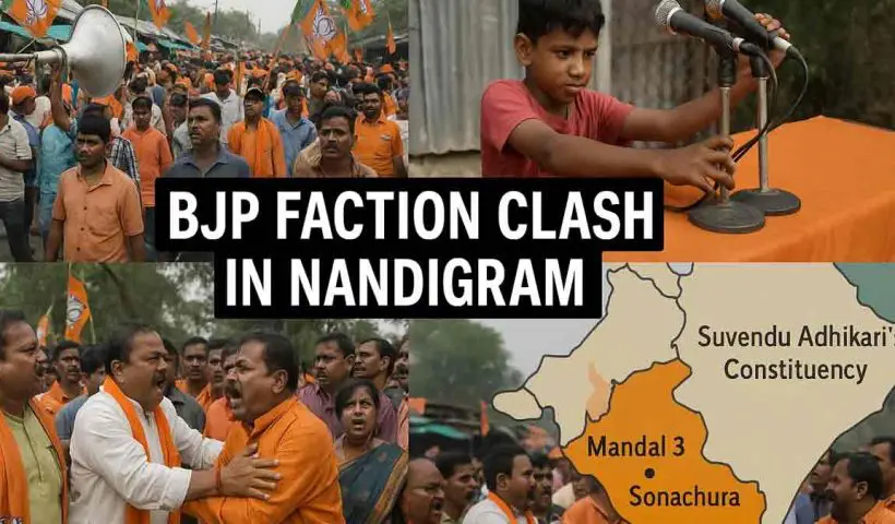 Nandigram BJP faction clash: Allegations of assault on a Dalit family’s minor boy by rival BJP groups amid internal feud over Mandal president post.