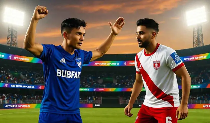 Bengaluru FC faces Punjab FC in a high-stakes Group C decider at AIFF Super Cup 2025-26 in Goa. With both teams unbeaten, Sunil Chhetri's experience clashes with Nikhil Prabhu's youth in a battle that could go to penalties. Live on November 5!
