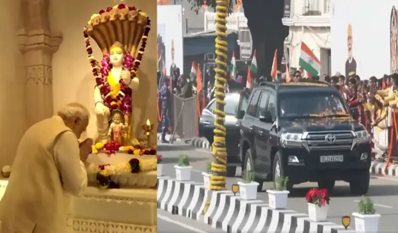 PM Holds Roadshow Ayodhya