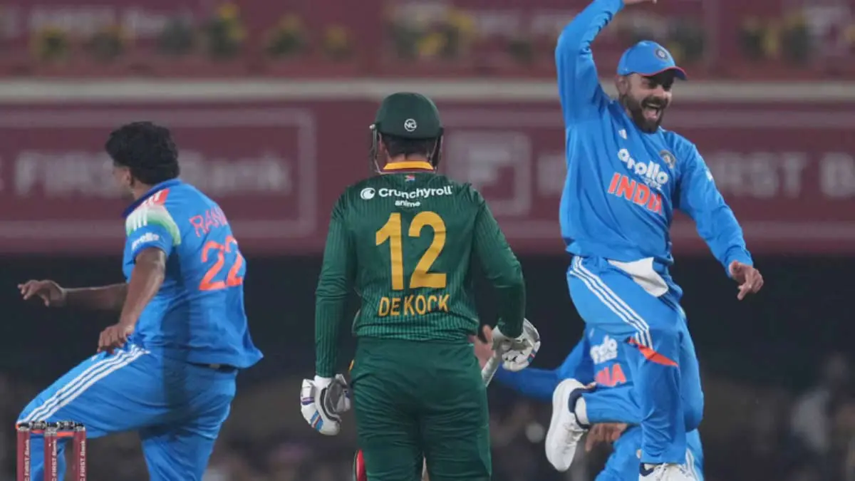 india-vs-south-africa-ranchi-odi-kuldeep-harshit-win