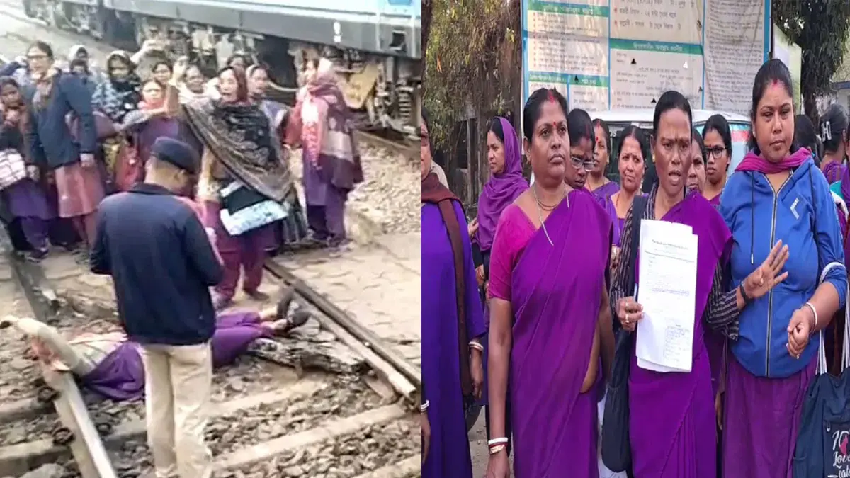 ASHA workers protest