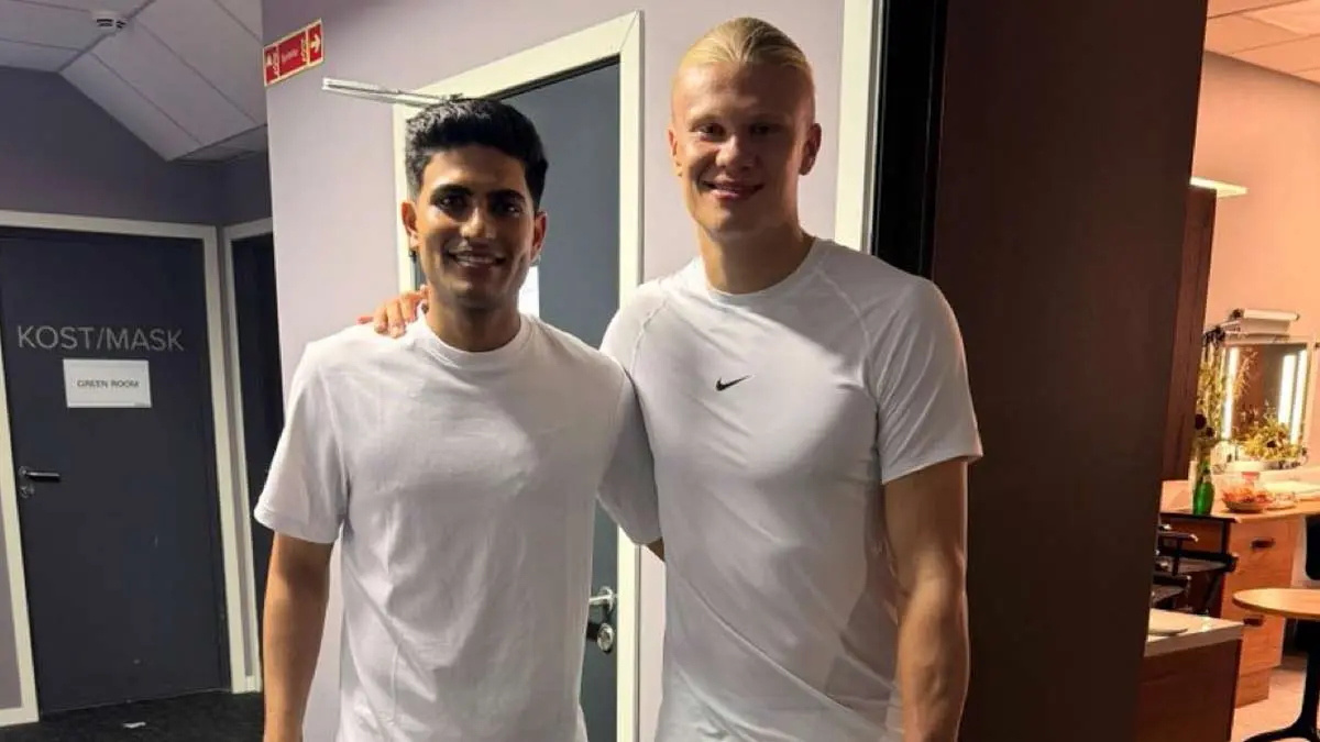 shubman-gill-meets-erling-haaland-manchester-city