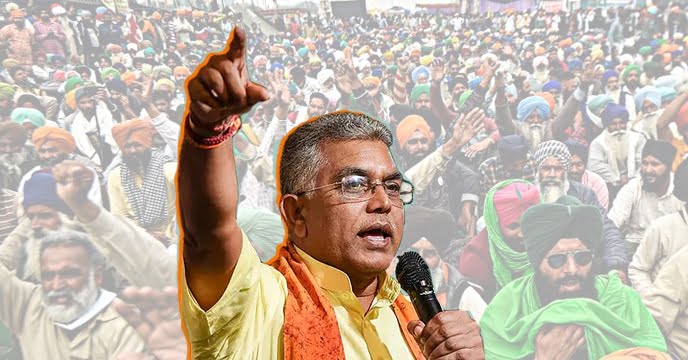 Dilip Ghosh addressing a political rally