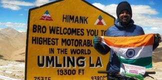 Akshay bhagat climbs worlds highest pass umlingla