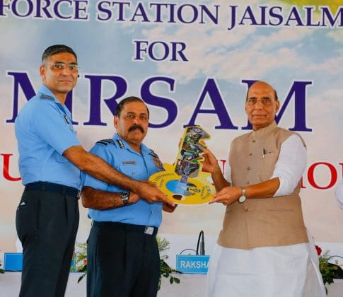 Today the air defence missile (MRSAM) System was handed to Indian Air Force at an induction ceremony in Jaisalmer