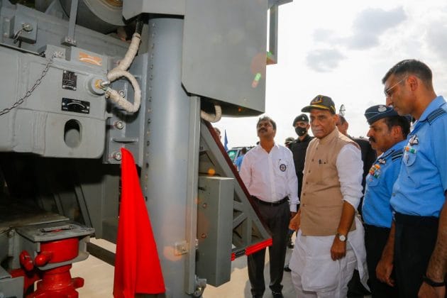 Today the air defence missile (MRSAM) System was handed to Indian Air Force at an induction ceremony in Jaisalmer