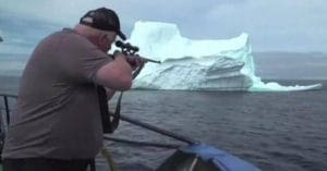 Glacier parts are fired in Greenland