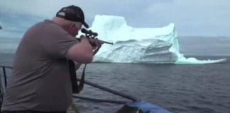 Glacier parts are fired in Greenland