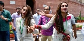 Nusrat Jahan and Mimi Chakraborty