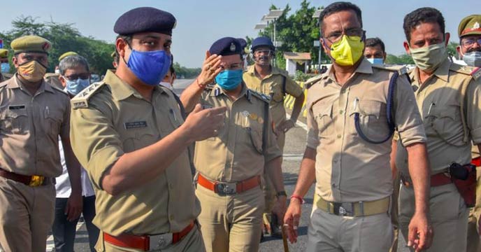 policemen have been arrested for beating a businessman to death in a hotel in Gorakhpur