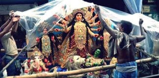 rain in durga puja