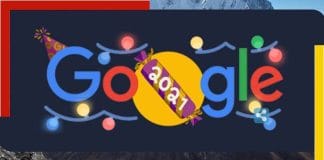 Google Doodle in a new form before the New Year