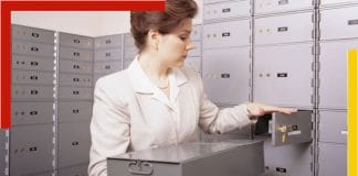 Putting valuables in a bank locker