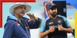 Ravi Shastri with Rohit Sharma
