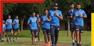 Team India went down to practice