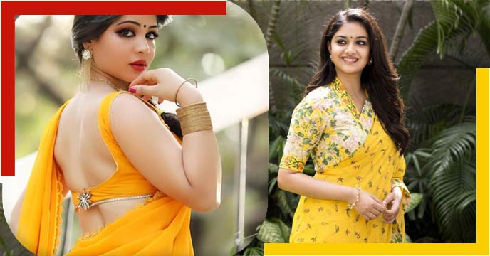 girls in yellow sari