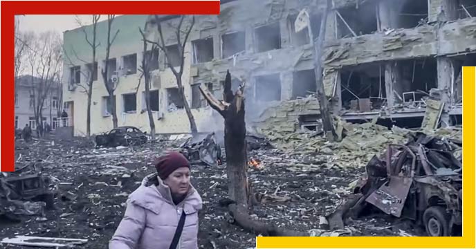 Children's Hospital Destroyed by Russian Army Attack