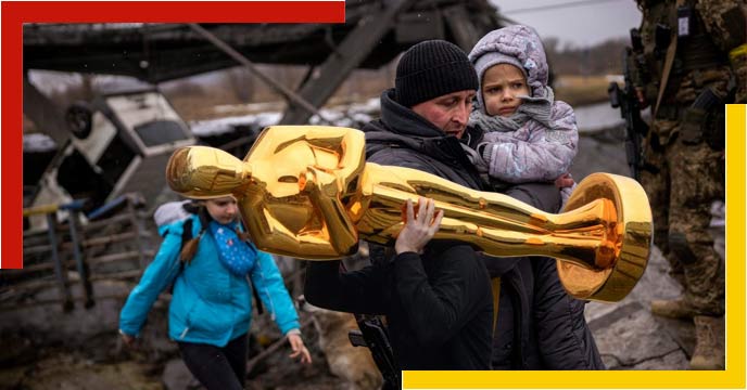 help for Ukraine campaign at Oscar award program