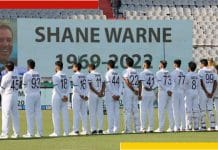 প্রয়াত মার্শ-ওয়ার্ন: কালো আর্মব্যান্ড পরে খেলছে রোহিত-করুণারত্নেরা Rohit-Karunaratne wearing black armband