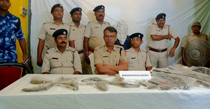 A large quantity of firearms was recovered from Kultali