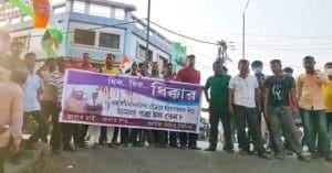 Protesting workers