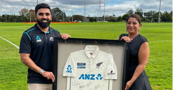 Ajaz Patel auctioned off his favorite jersey for the development of the hospital
