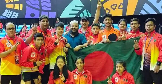 Bangladesh has achieved great success in international level table tennis