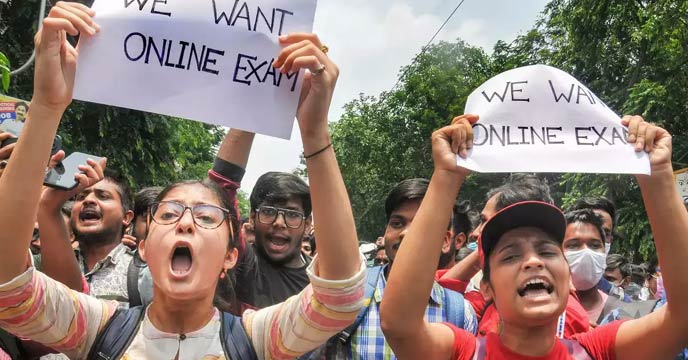 Calcutta University demanding online exams