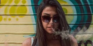 Excessive smoking has turned the lips black