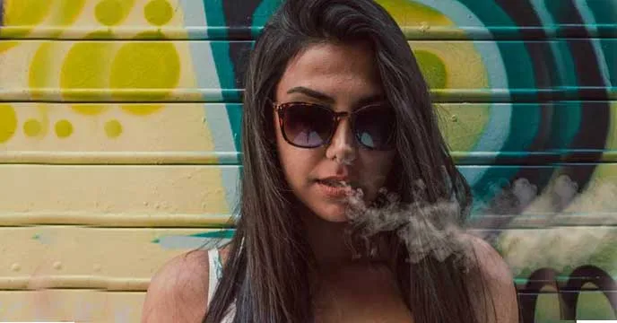 Excessive smoking has turned the lips black