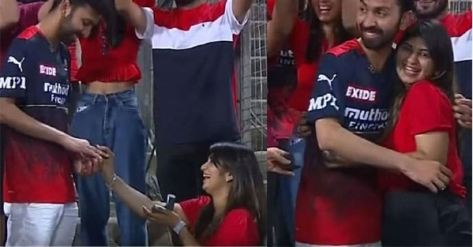 Girl proposes to RCB fan