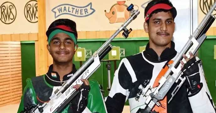 Shooters Rudrankksh Patil, Abhinav Shaw