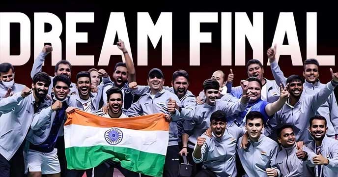 India made history by reaching the final of the Thomas Cup for the first time