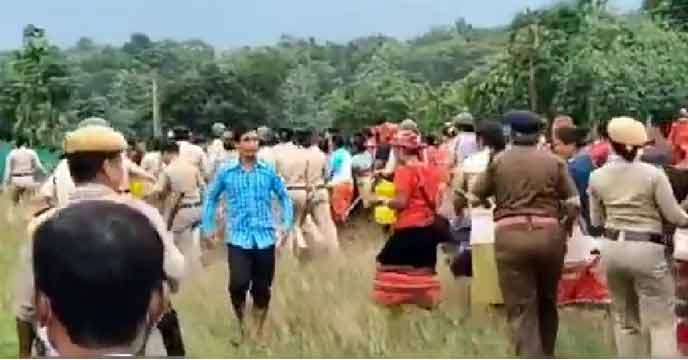 Public protested and attacked tripura BJP Minister Rampada Jamatia