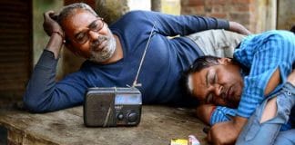 radio with football commentary