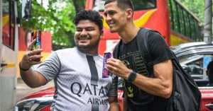 East Bengal fans took selfies