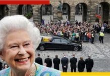 Queen Elizabeth coffin