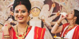 hair protected during the durga puja