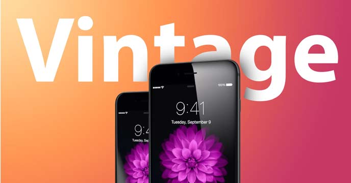 iPhone has been added to the Apple 'vintage' list