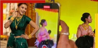 MP and actress Mimi Chakraborty Durga Puja