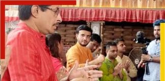 Sourav Ganguly gave Anjali at Barisha Players Corner