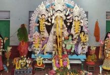 Durga here takes puja in Bengali montha agrahayana